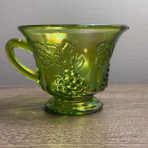 Indiana Glass Green Iridescent Cup